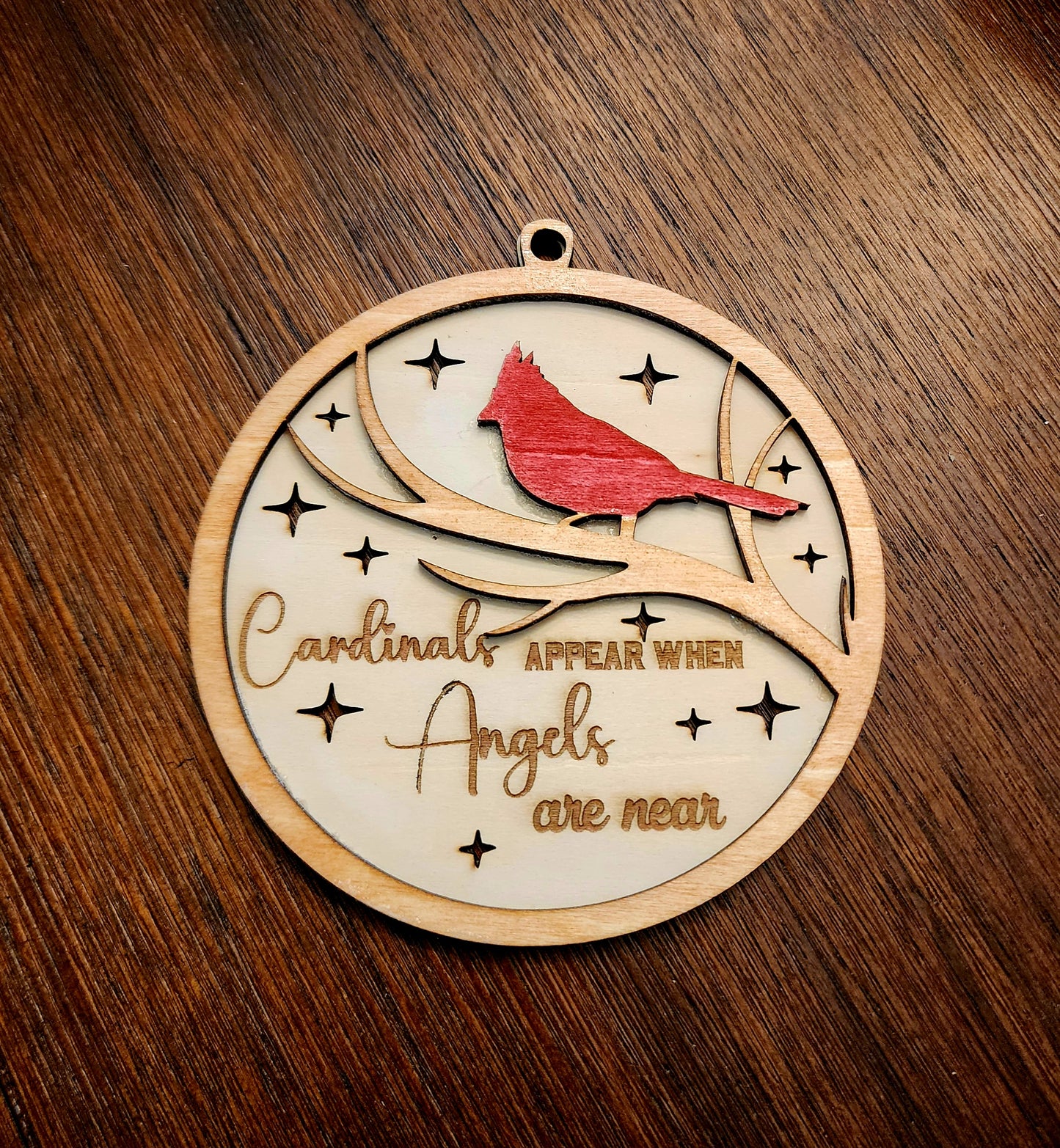 Natural When Cardinals Appear Ornament